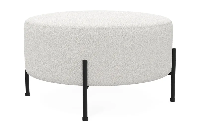 Menard Compact Sittpuff Rund 70 cm - Vit - Products - Möbler - Fåtölj & stolar - Pall & puff - Sittpuff