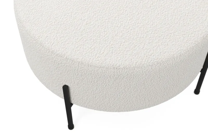 Menard Compact Sittpuff Rund 70 cm - Vit - Products - Möbler - Fåtölj & stolar - Pall & puff - Sittpuff