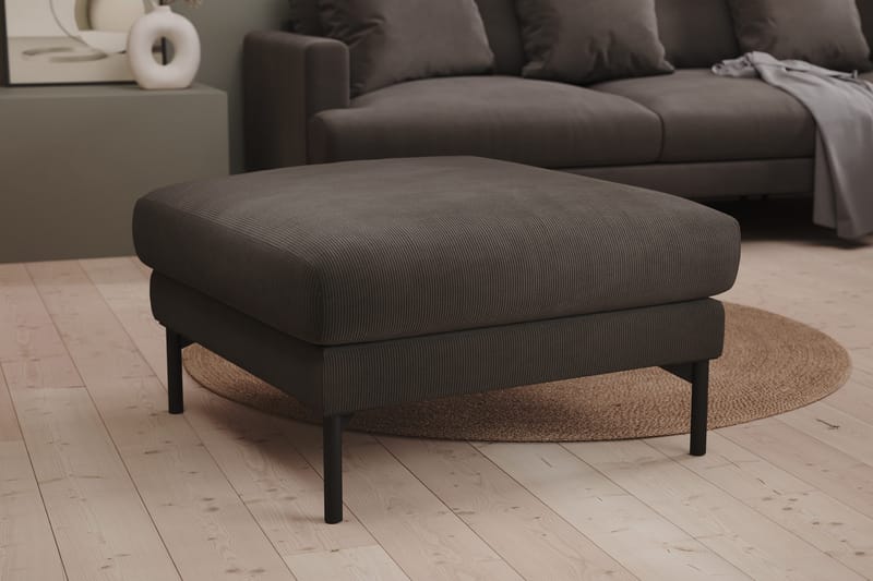Menard Fotpall - Mörkgrå - Products - Möbler - Fåtölj & stolar - Pall & puff - Fotpallar