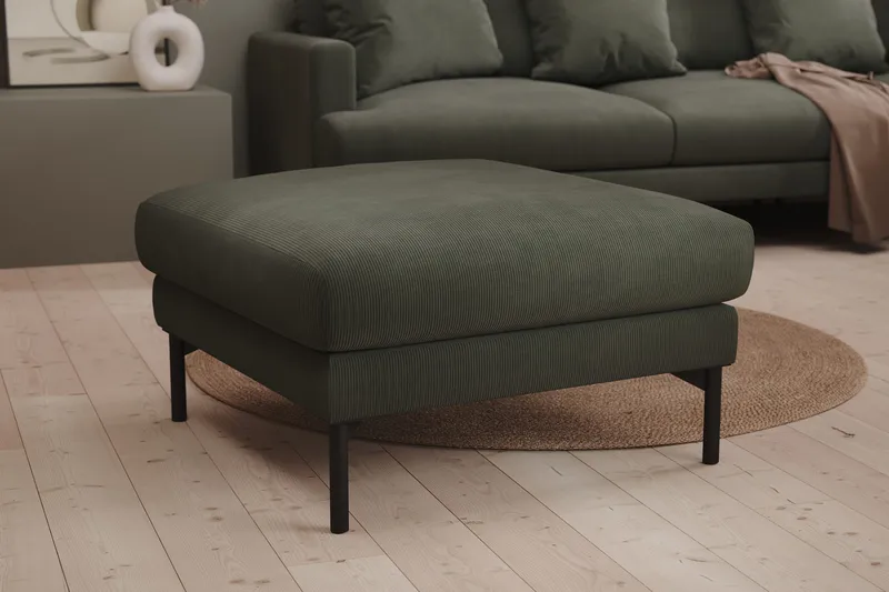 Menard Fotpall - Mörkgrön - Products - Möbler - Fåtölj & stolar - Pall & puff - Fotpallar