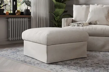 Menard Fotpall Tvättbar & avtagbar klädsel - Beige - Products - Möbler - Fåtölj & stolar - Pall & puff - Fotpallar
