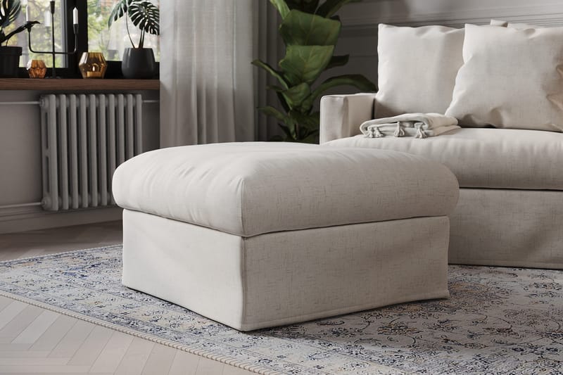 Menard Fotpall Tvättbar & avtagbar klädsel - Beige - Products - Möbler - Fåtölj & stolar - Pall & puff - Fotpallar