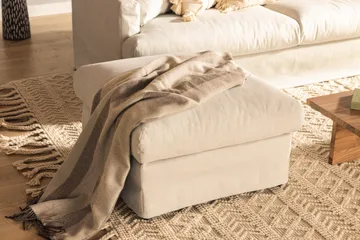 Menard Fotpall Tvättbar & avtagbar klädsel - Linnebeige - Products - Möbler - Fåtölj & stolar - Pall & puff - Fotpallar