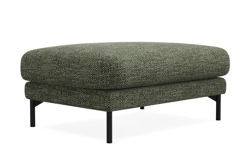 Menard Premium Fotpall i Chenille - Grön - Products - Möbler - Fåtölj & stolar - Pall & puff - Fotpallar