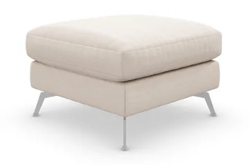 Ocean Lyx Fotpall - Beige/Krom - Products - Möbler - Fåtölj & stolar - Pall & puff - Fotpallar