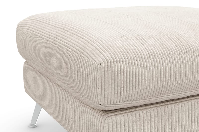 Ocean Lyx Fotpall - Beige/Krom - Products - Möbler - Fåtölj & stolar - Pall & puff - Fotpallar