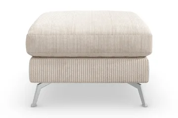 Ocean Lyx Fotpall - Beige/Krom - Products - Möbler - Fåtölj & stolar - Pall & puff - Fotpallar