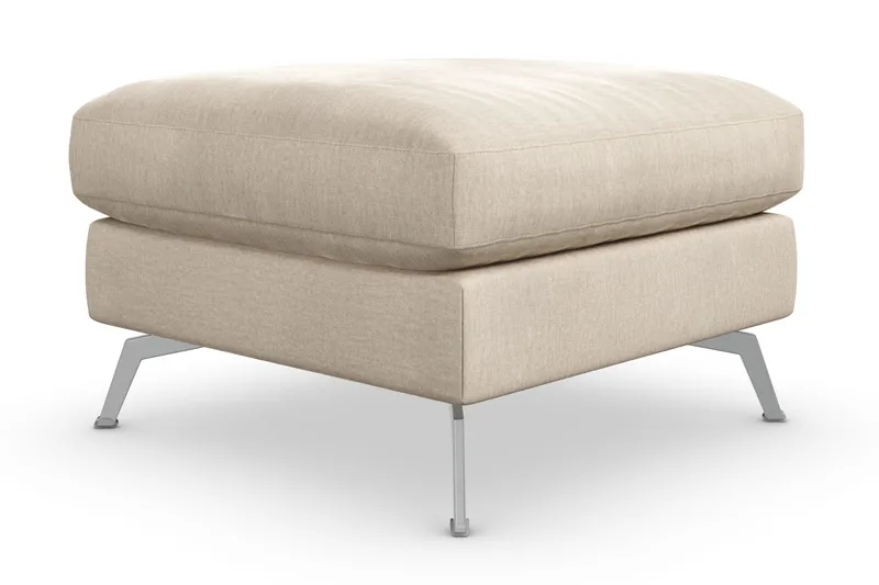 Ocean Lyx Fotpall - Beige/Sammet - Products - Möbler - Fåtölj & stolar - Pall & puff - Fotpallar