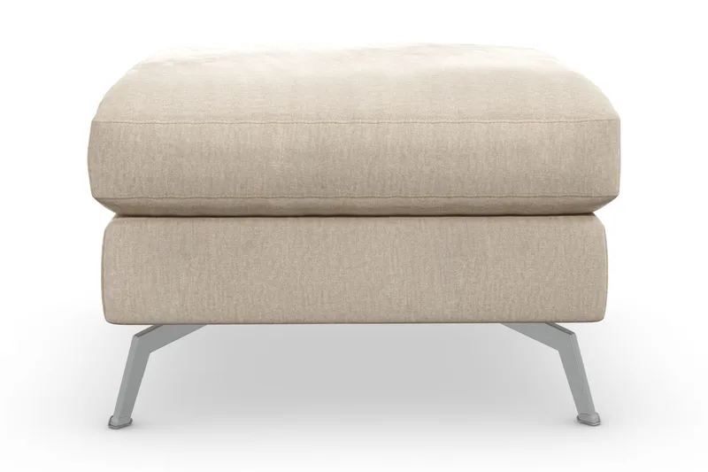 Ocean Lyx Fotpall - Beige/Sammet - Products - Möbler - Fåtölj & stolar - Pall & puff - Fotpallar