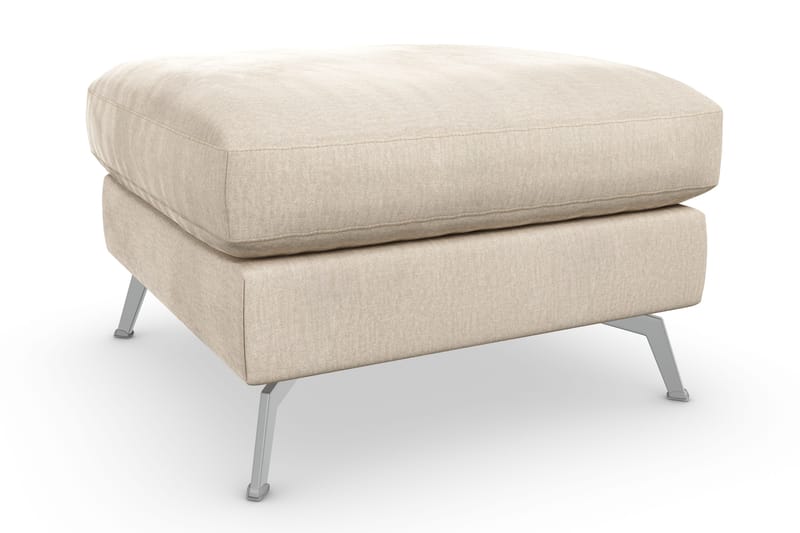 Ocean Lyx Fotpall - Beige/Sammet - Products - Möbler - Fåtölj & stolar - Pall & puff - Fotpallar