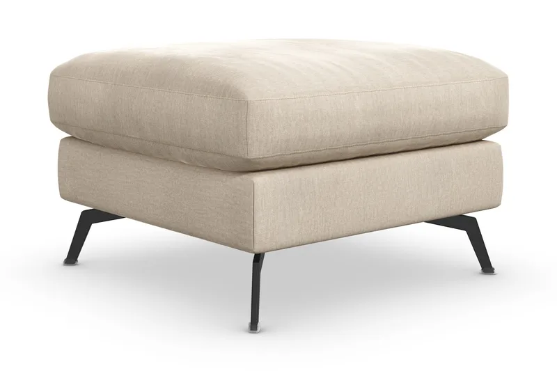 Ocean Lyx Fotpall - Beige/Sammet - Products - Möbler - Fåtölj & stolar - Pall & puff - Fotpallar