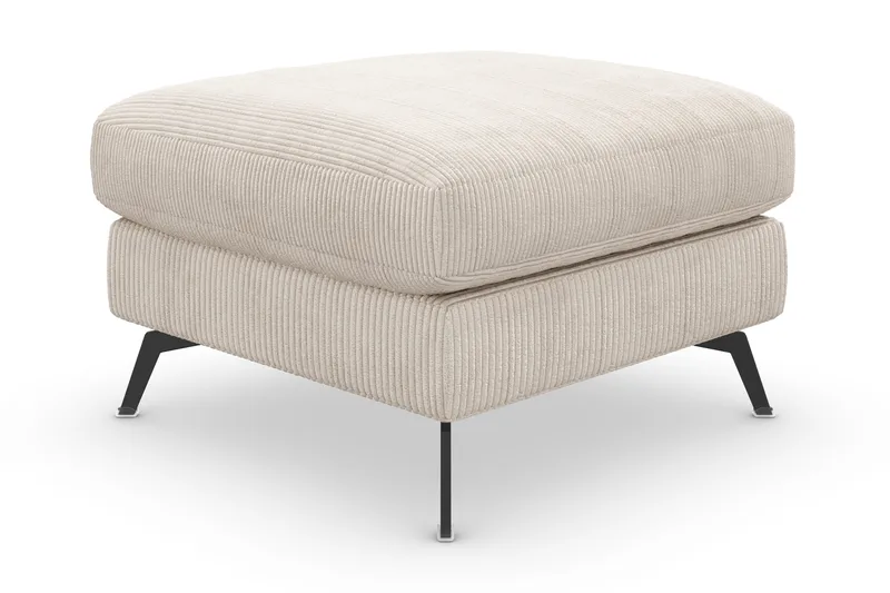 Ocean Lyx Fotpall - Beige/Svart - Products - Möbler - Fåtölj & stolar - Pall & puff - Fotpallar