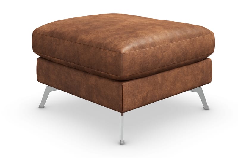 Ocean Lyx Fotpall - Brun/Läder - Products - Möbler - Fåtölj & stolar - Pall & puff - Fotpallar