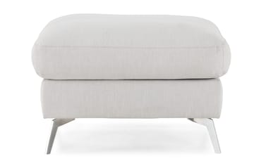 Ocean Lyx Fotpall - Linnebeige , Krom Ben - Products - Möbler - Fåtölj & stolar - Pall & puff - Fotpallar