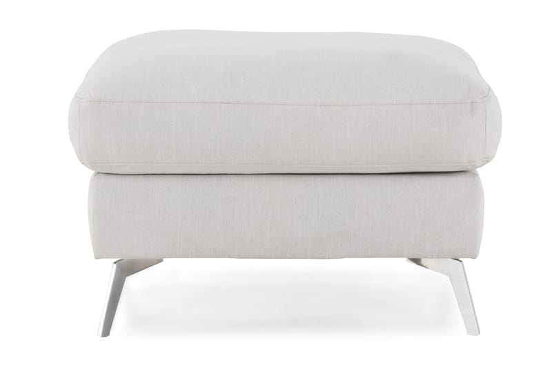 Ocean Lyx Fotpall - Linnebeige , Krom Ben - Products - Möbler - Fåtölj & stolar - Pall & puff - Fotpallar