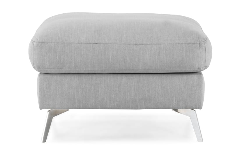 Ocean Lyx Fotpall - Linnegrå, Krom Ben - Products - Möbler - Fåtölj & stolar - Pall & puff - Fotpallar