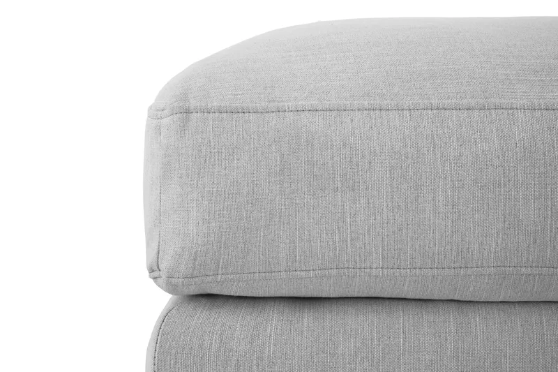 Ocean Lyx Fotpall - Linnegrå, Svarta Ben - Products - Möbler - Fåtölj & stolar - Pall & puff - Fotpallar