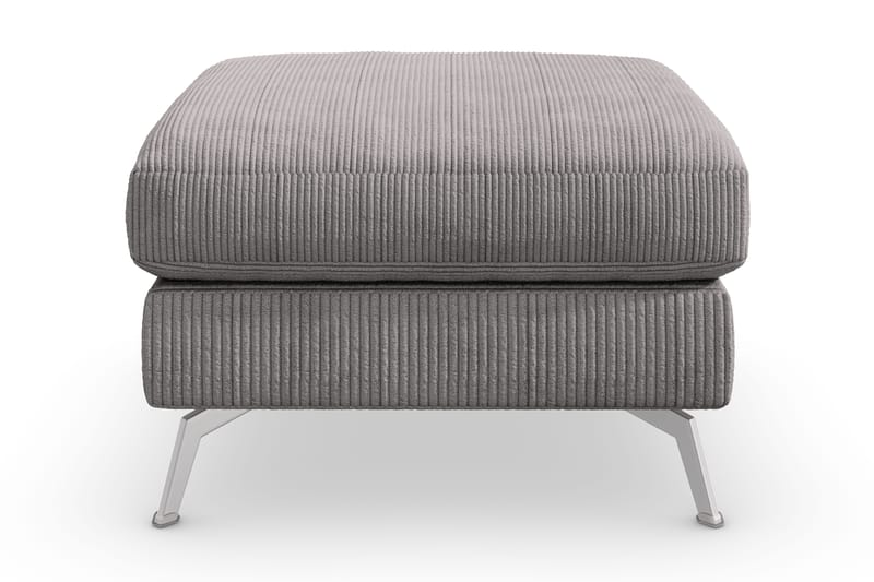 Ocean Lyx Fotpall - Mörkgrå/Krom - Products - Möbler - Fåtölj & stolar - Pall & puff - Fotpallar