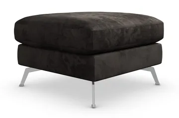 Ocean Lyx Fotpall - Mörkgrå/Sammet - Products - Möbler - Fåtölj & stolar - Pall & puff - Fotpallar