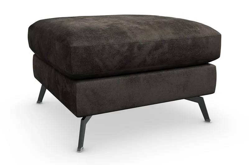 Ocean Lyx Fotpall - Mörkgrå/Sammet - Products - Möbler - Fåtölj & stolar - Pall & puff - Fotpallar