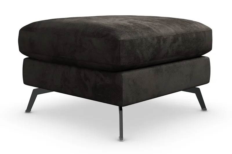 Ocean Lyx Fotpall - Mörkgrå/Sammet - Products - Möbler - Fåtölj & stolar - Pall & puff - Fotpallar