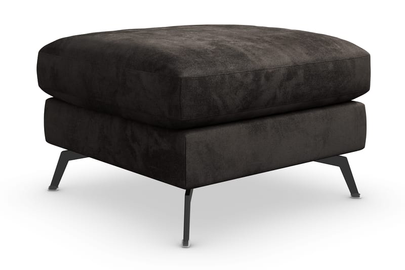 Ocean Lyx Fotpall - Mörkgrå/Sammet - Products - Möbler - Fåtölj & stolar - Pall & puff - Fotpallar