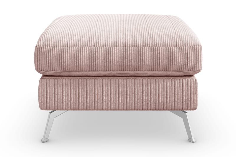 Ocean Lyx Fotpall - Rosa/Krom - Products - Möbler - Fåtölj & stolar - Pall & puff - Fotpallar