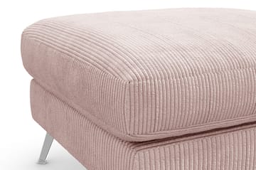 Ocean Lyx Fotpall - Rosa/Krom - Products - Möbler - Fåtölj & stolar - Pall & puff - Fotpallar