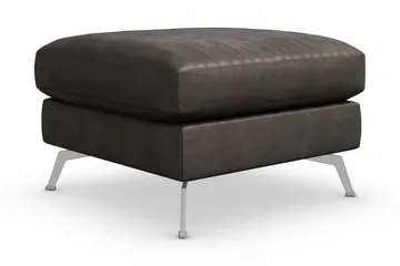 Ocean Lyx Fotpall - Svart/Läder - Products - Möbler - Fåtölj & stolar - Pall & puff - Fotpallar