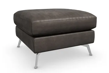 Ocean Lyx Fotpall - Svart/Läder - Products - Möbler - Fåtölj & stolar - Pall & puff - Fotpallar