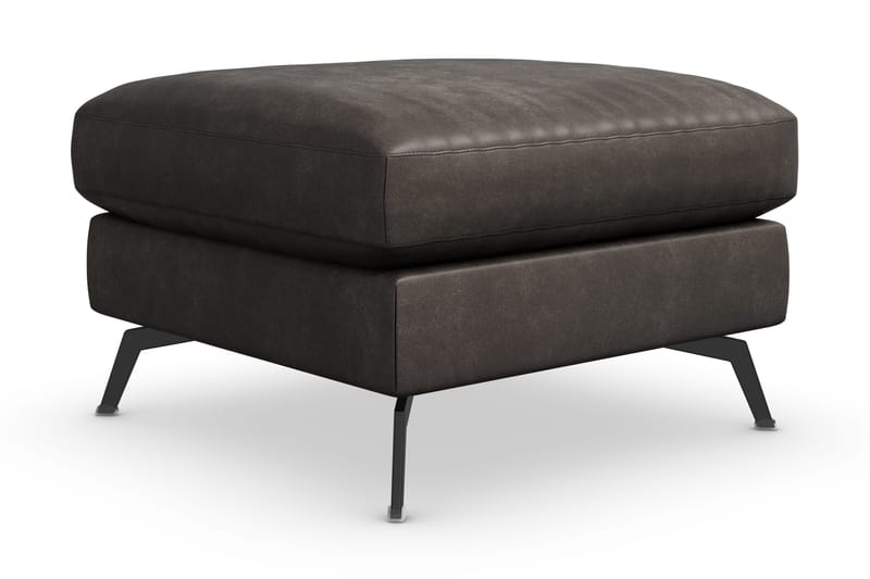Ocean Lyx Fotpall - Svart/Läder - Products - Möbler - Fåtölj & stolar - Pall & puff - Fotpallar