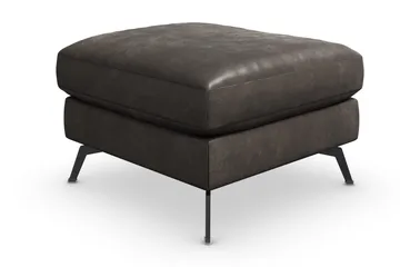 Ocean Lyx Fotpall - Svart/Läder - Products - Möbler - Fåtölj & stolar - Pall & puff - Fotpallar