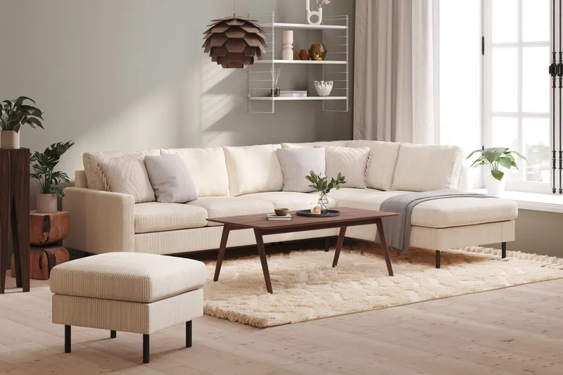 Peppe Fotpall - Beige - Products - Möbler - Fåtölj & stolar - Pall & puff - Fotpallar