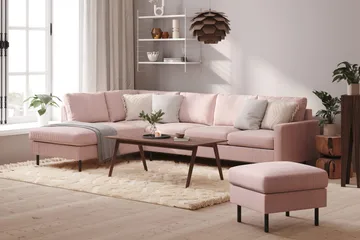 Peppe Fotpall - Rosa - Products - Möbler - Fåtölj & stolar - Pall & puff - Fotpallar
