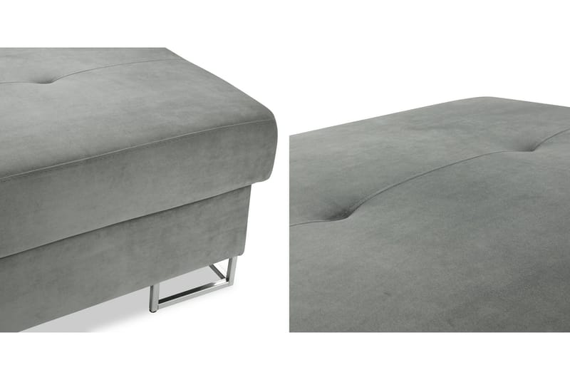 Reginia Fotpall 104 cm - Vit/Grå - Products - Möbler - Fåtölj & stolar - Pall & puff - Fotpallar