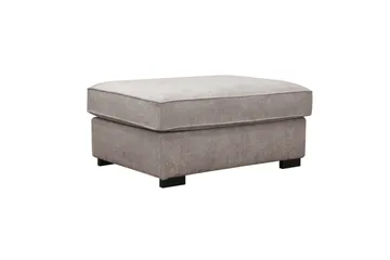 Rossita Fotpall i chenille - Grå/Brun - Products - Möbler - Fåtölj & stolar - Pall & puff - Fotpallar
