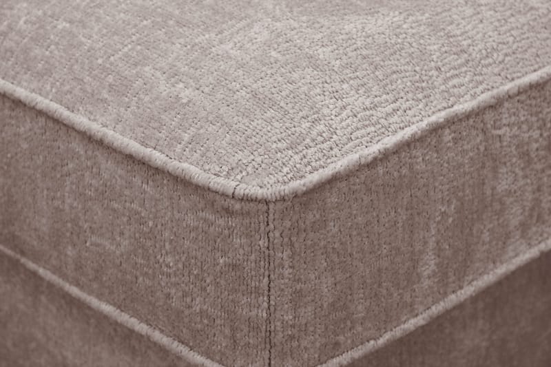 Rossita Fotpall i chenille - Grå/Brun - Products - Möbler - Fåtölj & stolar - Pall & puff - Fotpallar