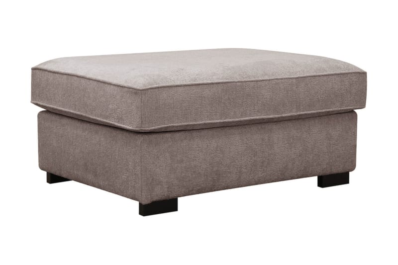 Rossita Fotpall i chenille - Grå/Brun - Products - Möbler - Fåtölj & stolar - Pall & puff - Fotpallar