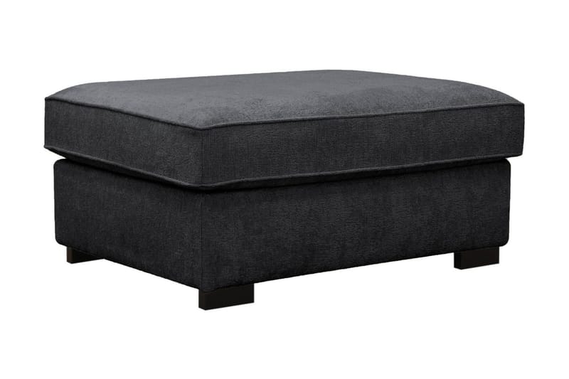 Rossita Fotpall i chenille - Svart - Products - Möbler - Fåtölj & stolar - Pall & puff - Fotpallar
