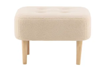 Salina Sittpuff med knappar - Vit - Products - Möbler - Fåtölj & stolar - Pall & puff - Sittpuff