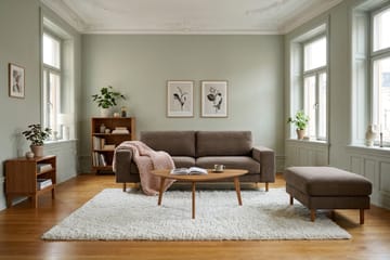 Scandi Fotpall i Manchester - Brun - Products - Möbler - Fåtölj & stolar - Pall & puff - Fotpallar