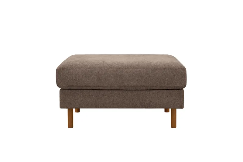 Scandi Fotpall i Tyg - Mörkbrun - Products - Möbler - Fåtölj & stolar - Pall & puff - Fotpallar