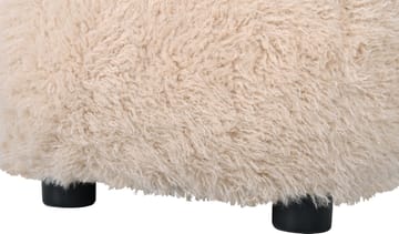 Sittpuff Fluffy i Hårigt Tyg - Beige - Products - Möbler - Fåtölj & stolar - Pall & puff - Sittpuff