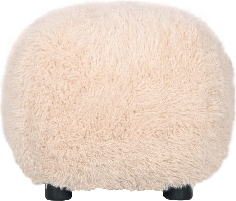 Sittpuff Fluffy i Hårigt Tyg - Beige - Products - Möbler - Fåtölj & stolar - Pall & puff - Sittpuff