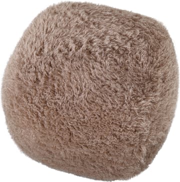 Sittpuff Fluffy i Hårigt Tyg - Brungrå - Products - Möbler - Fåtölj & stolar - Pall & puff - Sittpuff