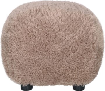 Sittpuff Fluffy i Hårigt Tyg - Brungrå - Products - Möbler - Fåtölj & stolar - Pall & puff - Sittpuff