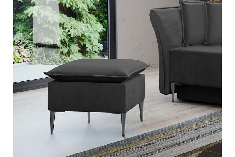 Staffin Fotpall 50 cm Black - Products - Möbler - Fåtölj & stolar - Pall & puff - Fotpallar