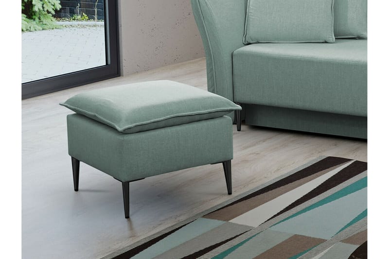 Staffin Fotpall 50 cm Light blue/Light grey - Products - Möbler - Fåtölj & stolar - Pall & puff - Fotpallar