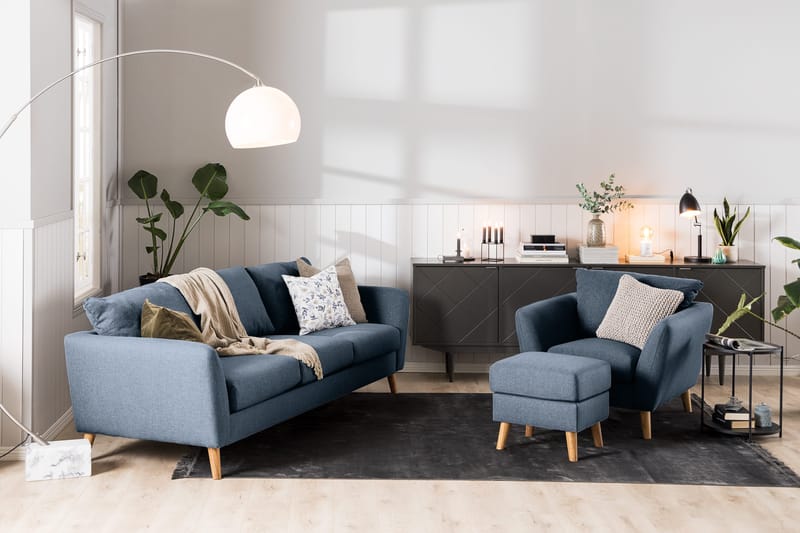 Trend Fotpall - Blå - Products - Möbler - Fåtölj & stolar - Pall & puff - Fotpallar