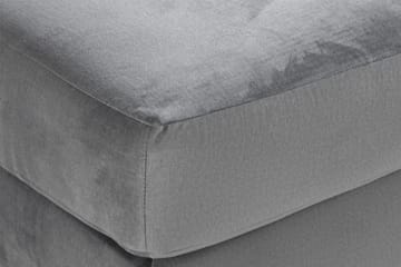Trend Fotpall - Ljusgrå Sammet - Products - Möbler - Fåtölj & stolar - Pall & puff - Fotpallar